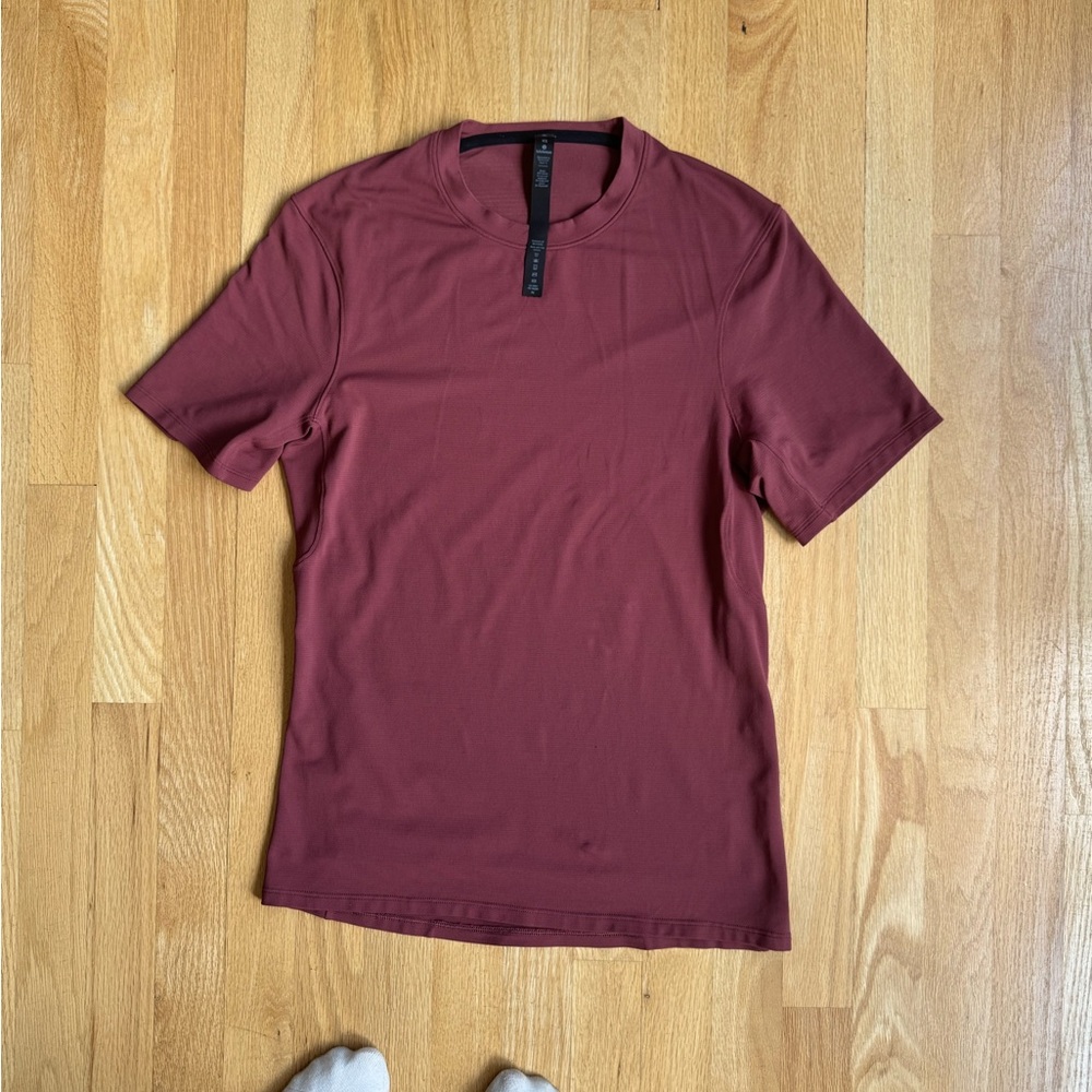 Lululemon Athletica Maroon Crew Neck Tee